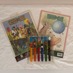 Vintage Disney Winnie the Pooh lot of 3 stationary and pens
